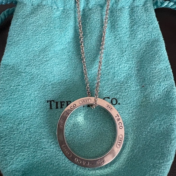 Tiffany & Co. 1837 LARGE Circle Necklace - Picture 2 of 5